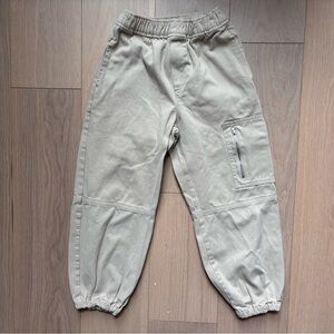 Zara Beige Elastic Waist Pants